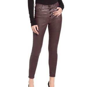 BLANK NYC The Great Jones Coated Skinny Jeans in Maroon Size 24